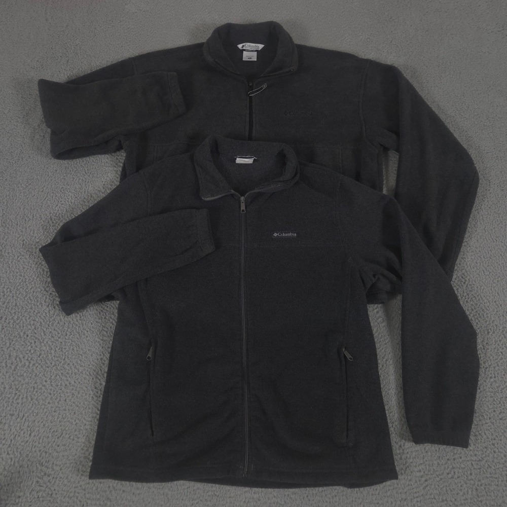 LOT OF 2 Columbia Jacket Mensβ XL Gray Steens Mountain Full-Zip 2.0 Fleece Soft
